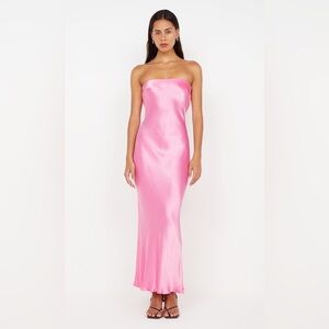 Bec + Bridge Moon Dance Elegant Pink Strapless Maxi Dress